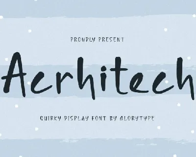 Acrhitech font