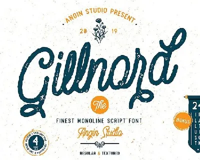 Gillnord Script font