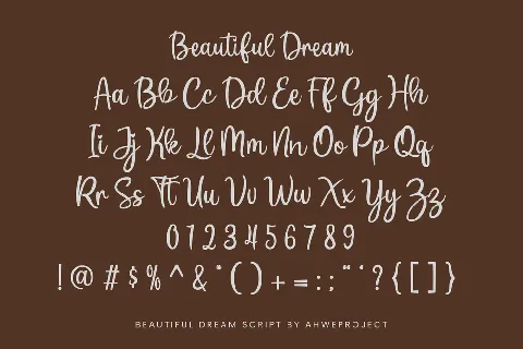 Beautiful Dream font