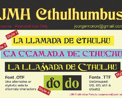JMH Cthulhumbus font