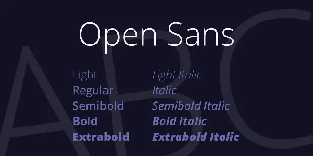 Open Sans font