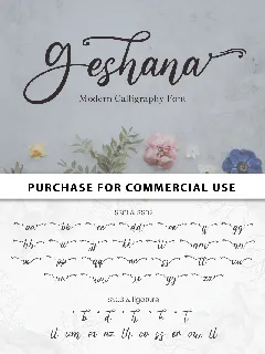 Geshana - Personal Use font