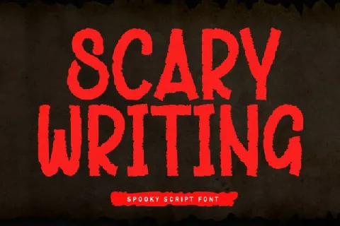 Scary Writing Display font