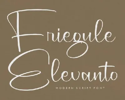 Friegule Elevanto font