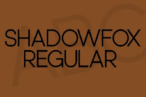 Shadowfox font