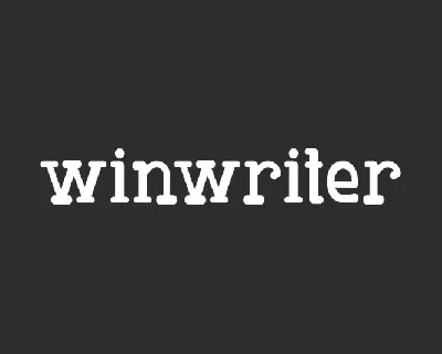 Winwriter font