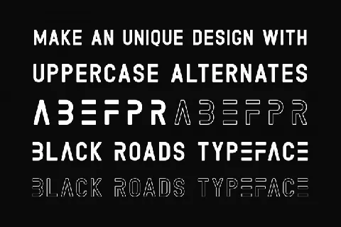 Black Roads Typeface font