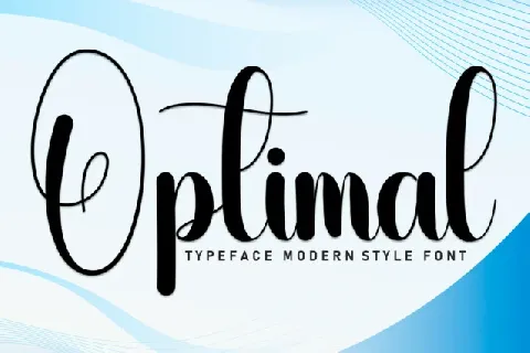 Optimal Script Typeface font