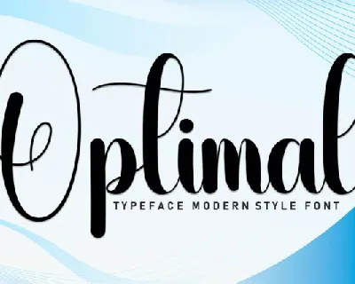 Optimal Script Typeface font