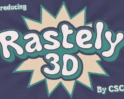 Rastely 3D font