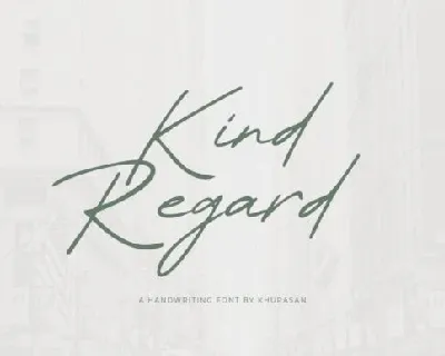 Kind Regards font