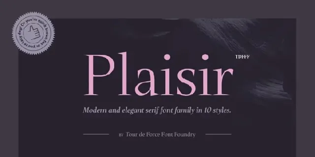 Plaisir Family font