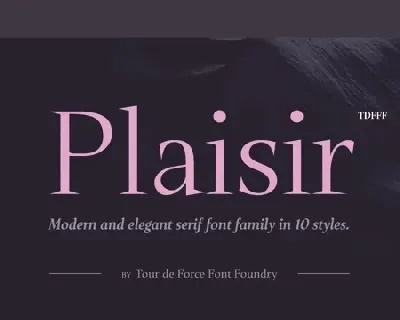 Plaisir Family font