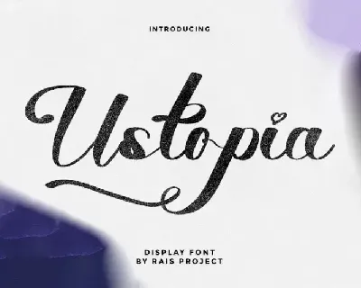 Ustopia Calligraphy font