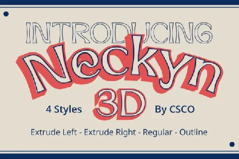 Neckyn 3D font