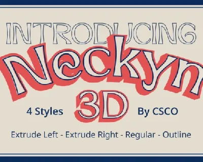 Neckyn 3D font
