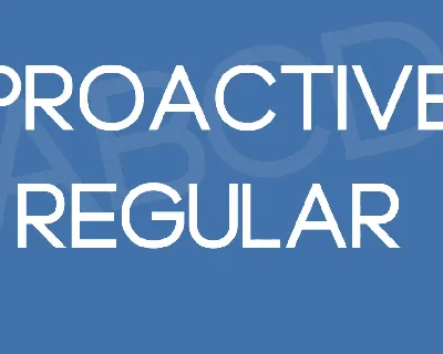 Proactive font