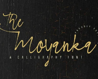 The Moyanka Calligraphy font