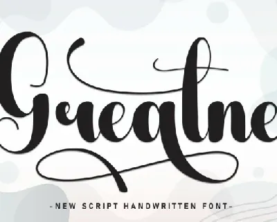 Greatne Script font