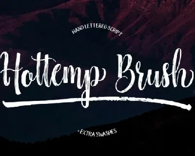 Hottemp Brush font