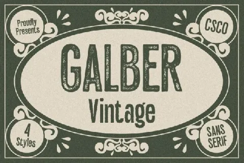 Galber Vintage font