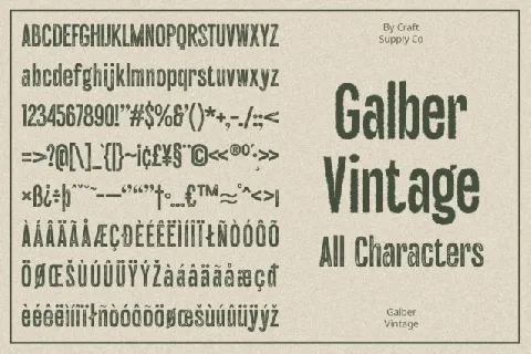 Galber Vintage font