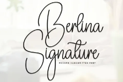 Berlina Signature font