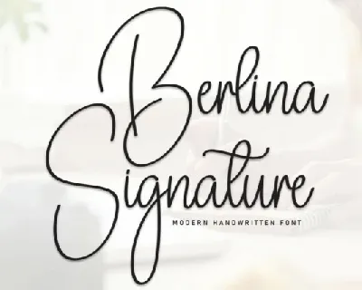 Berlina Signature font