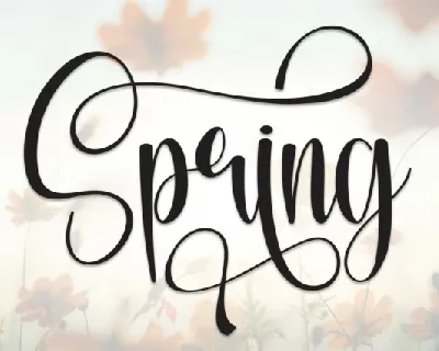 Spring Script font