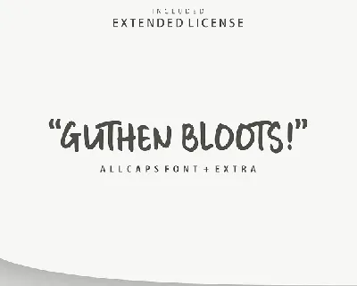 Guthen Bloots Allcaps font