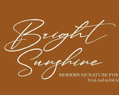 Bright Sunshine font