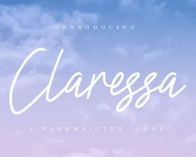 Claressa Handwriting font