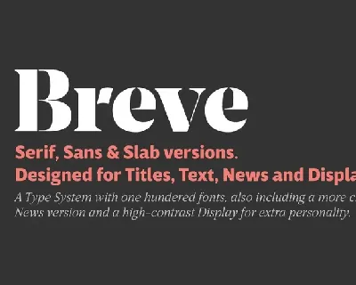 Breve Text Family font