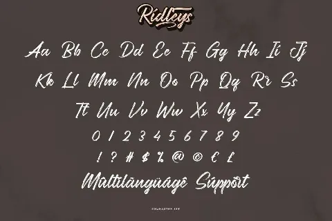 Ridleys font