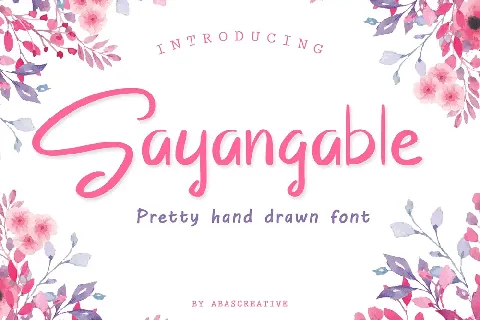 Sayangable font