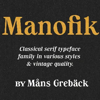 Manofik PERSONAL USE ONLY font