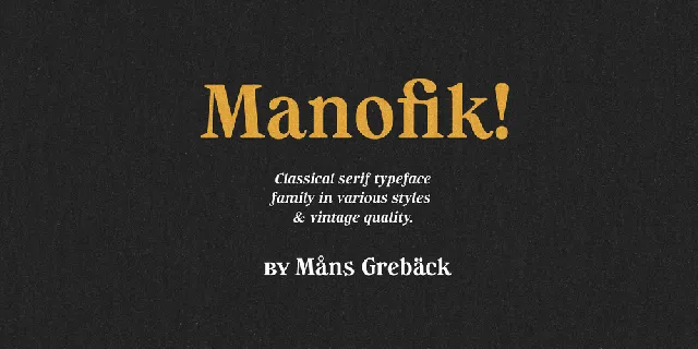 Manofik PERSONAL USE ONLY font