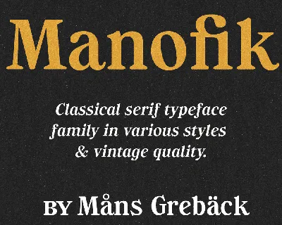 Manofik PERSONAL USE ONLY font