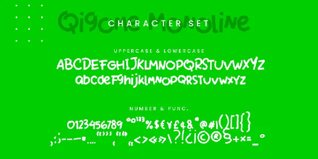 Qigome Monoline font