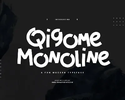 Qigome Monoline font