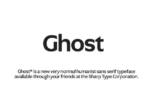 Ghost Family font