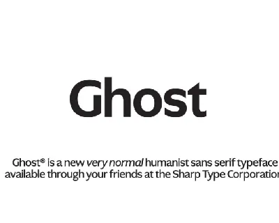 Ghost Family font