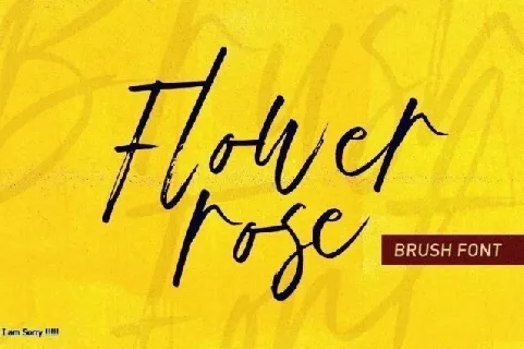 Flower Rose Brush font