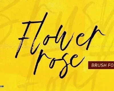 Flower Rose Brush font