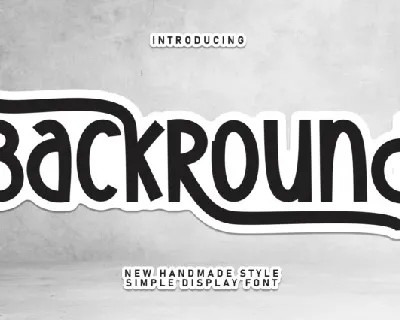 Backround Display font