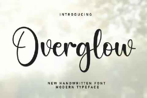 Overglow Script Typeface font
