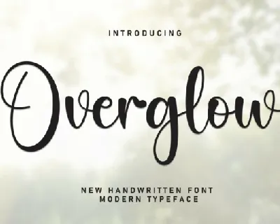 Overglow Script Typeface font