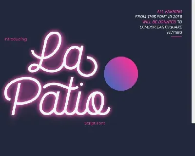 La Patio Script font