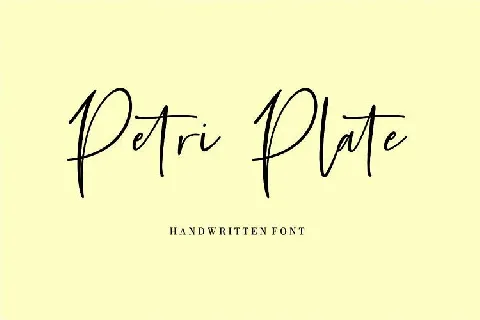 Petri Plate Handwritten font