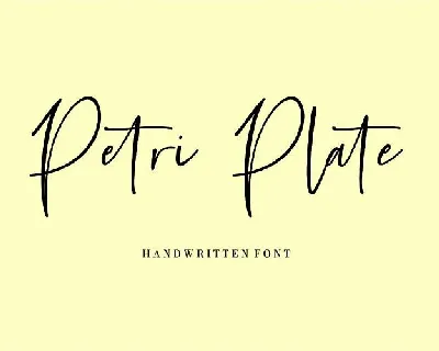 Petri Plate Handwritten font